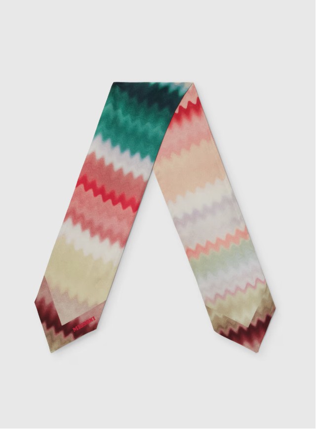 Silk Chevron Foulard Scarf