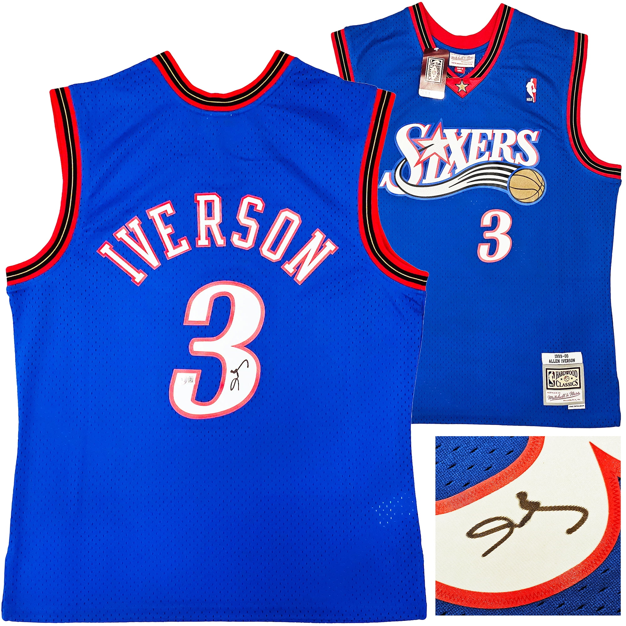 Allen Iverson Philadelphia 76ers 1999-00 Royal Authentic Jersey
