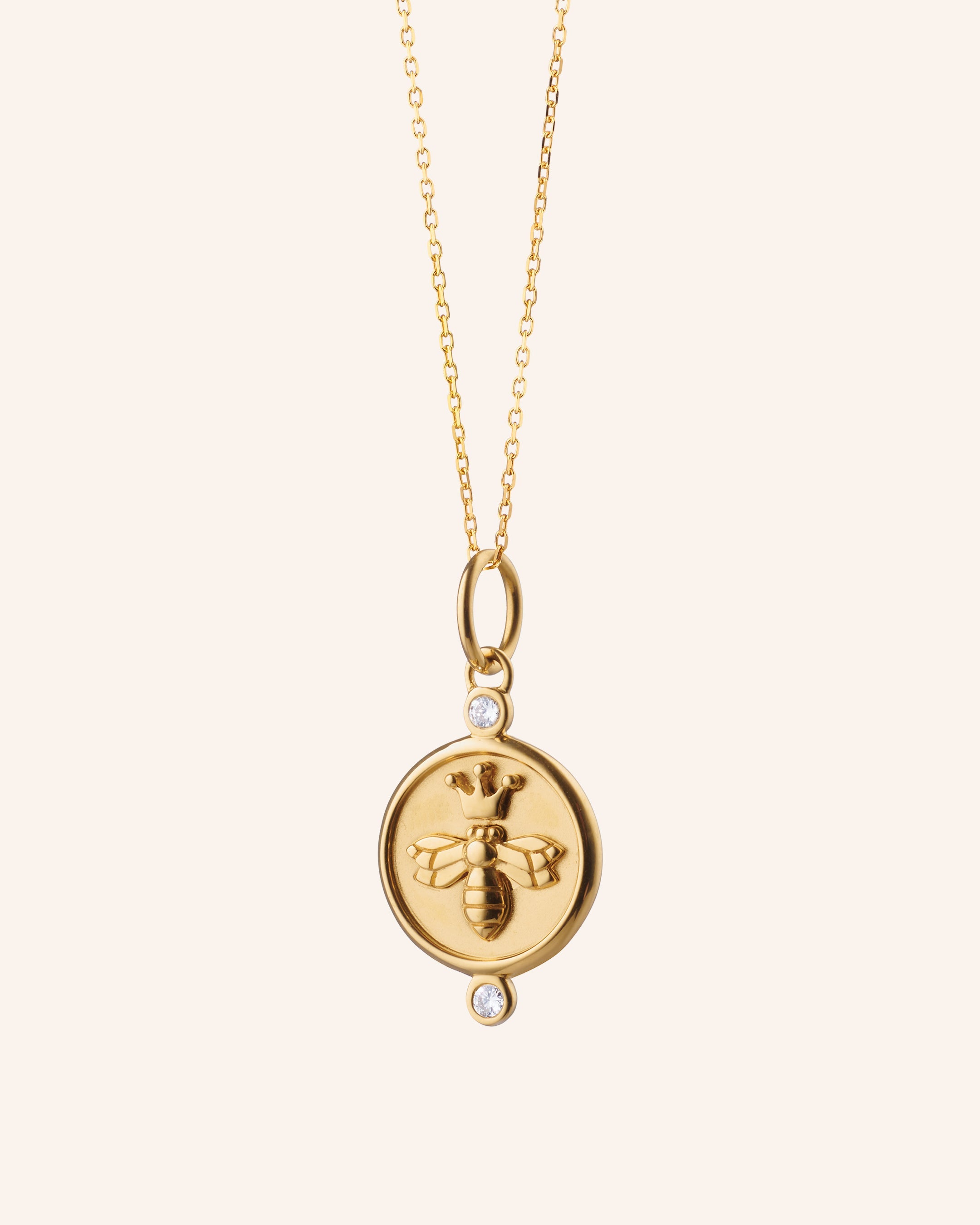 "Queen Bee" 18K Gold Necklace with Diamonds