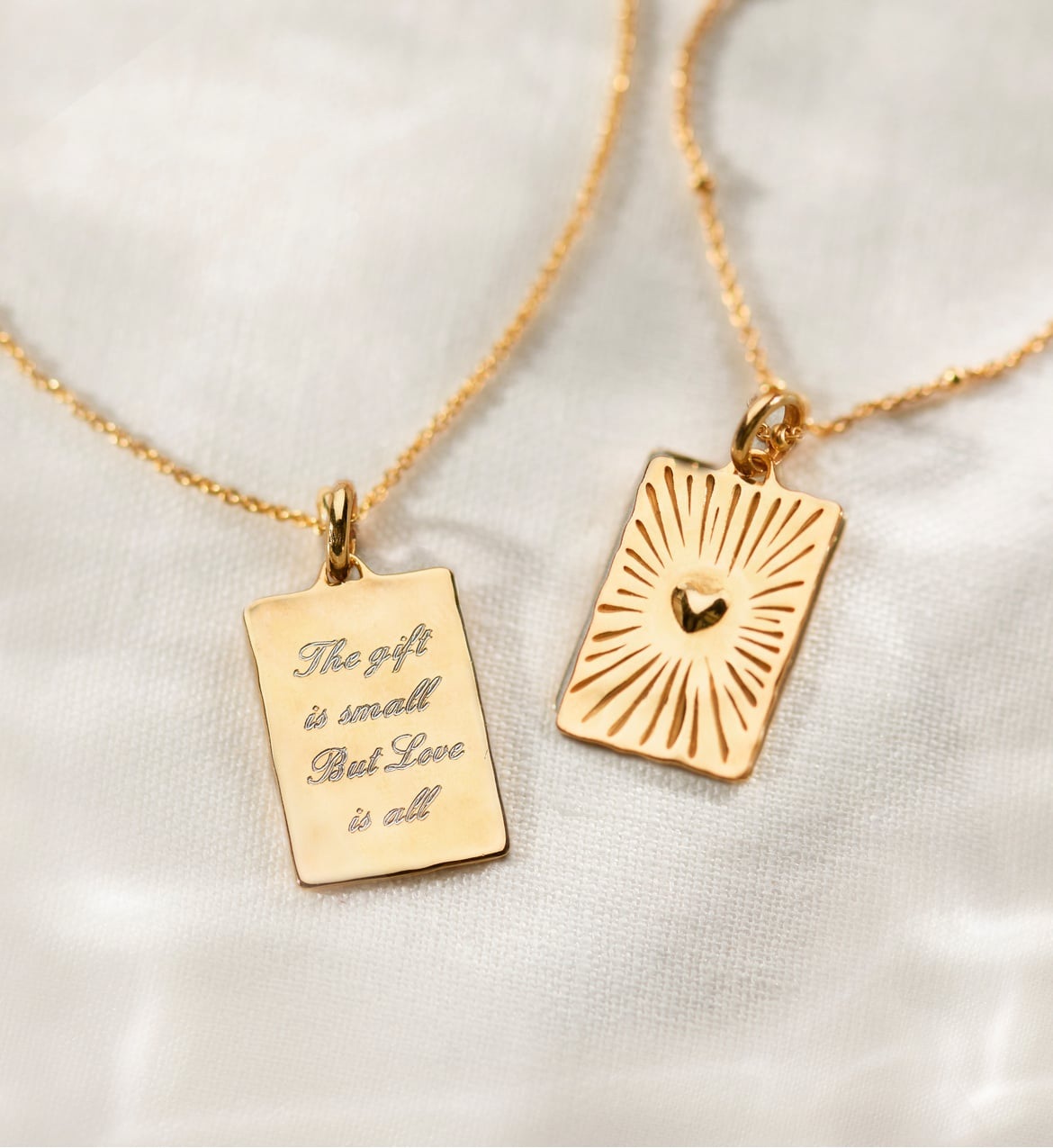 gold necklace pair