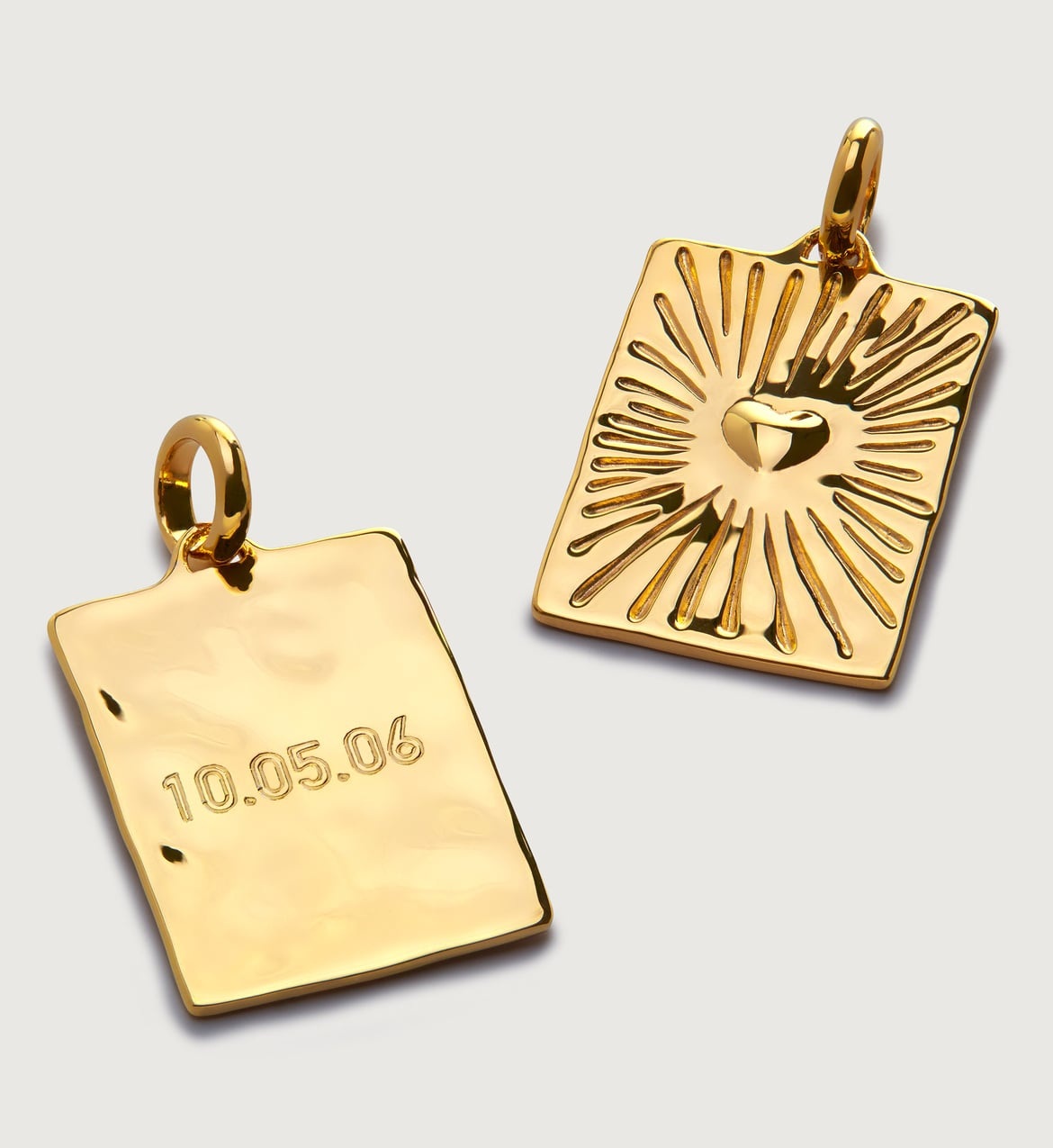 angled gold heart