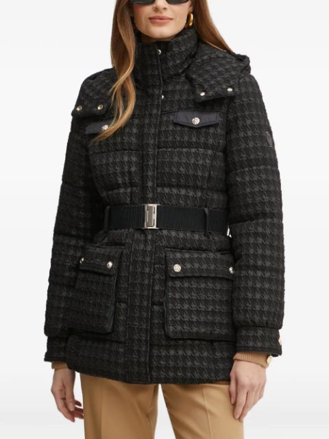 Morgan houndstooth belted jacket | Black | Image 1