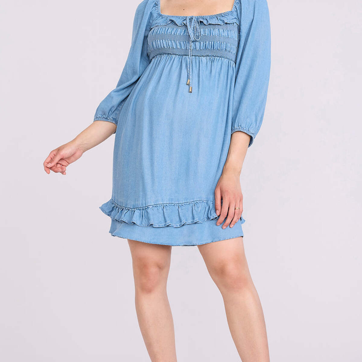 Smocked bodice crop