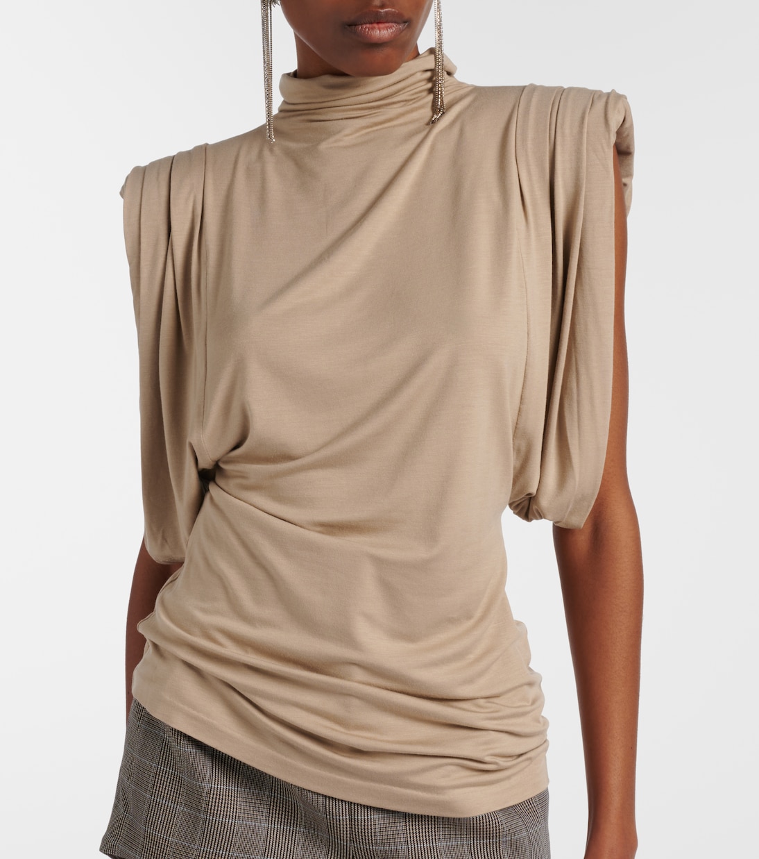 Draped Jersey Top