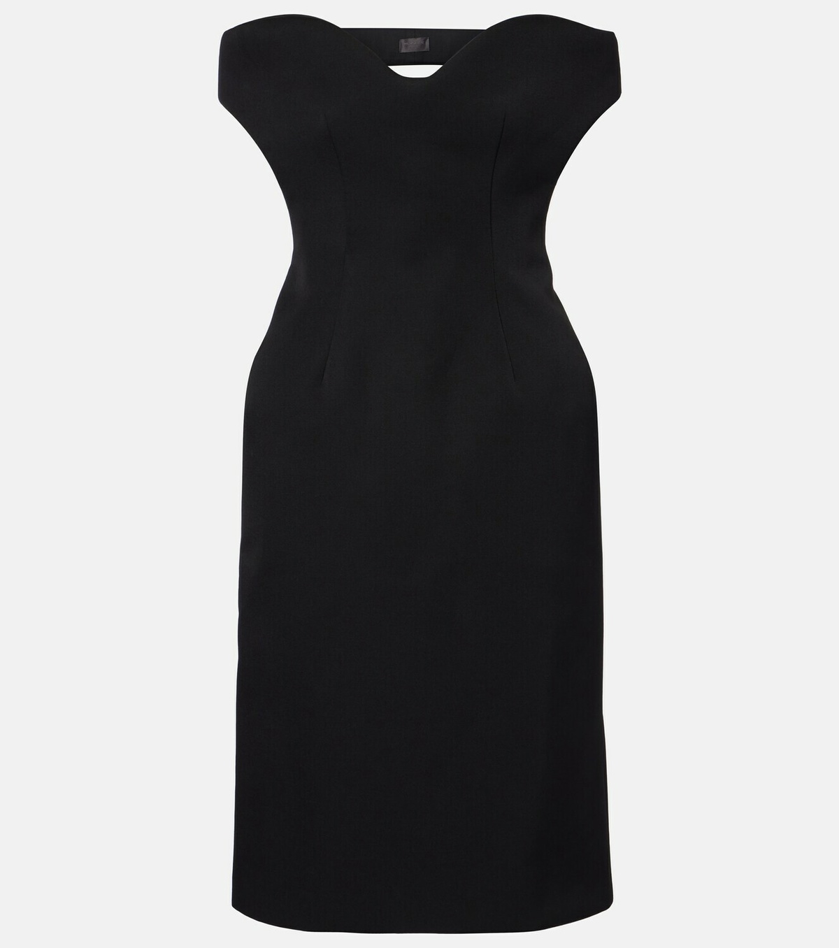 Open-Back Wool-Blend Cocktail Dress