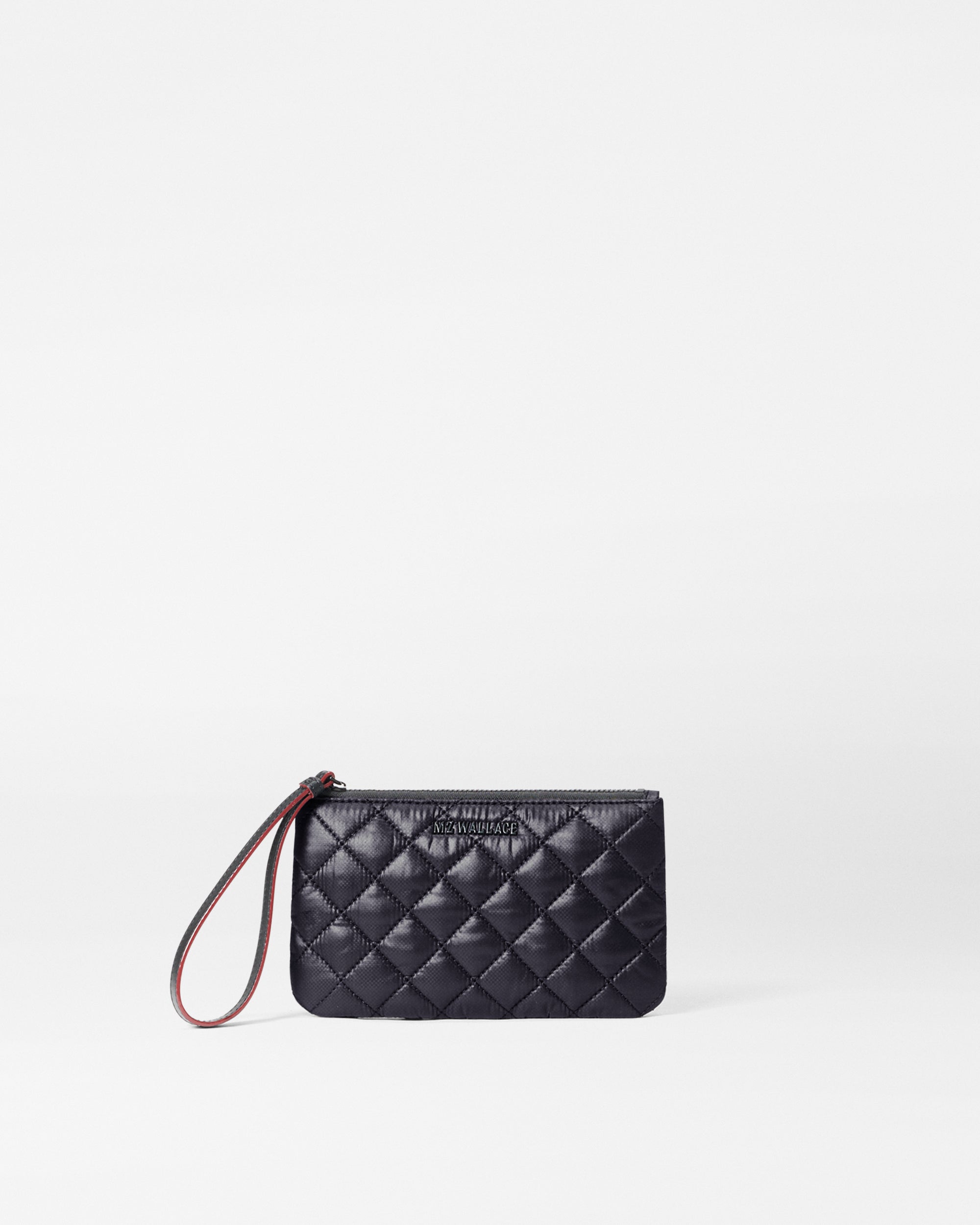 Black Flat Metro Wristlet