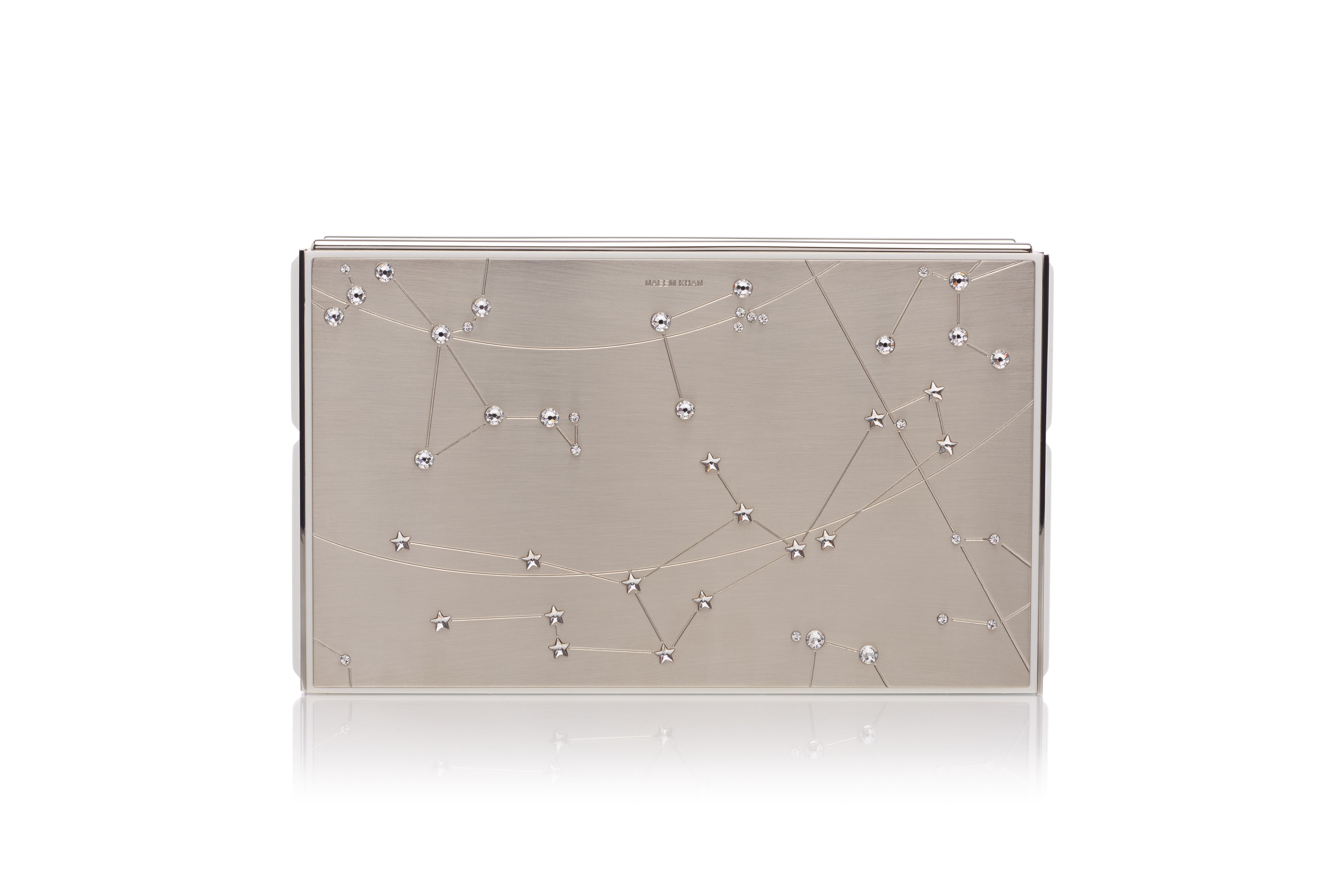Silver Basel Zodiac Clutch