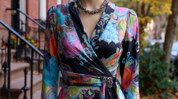 Silk Wrap Dress