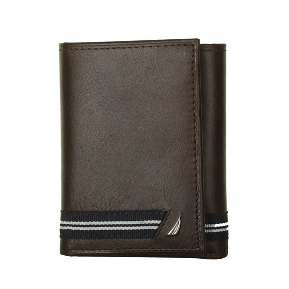 Leather Credit Card ID Window Trifold Wallet