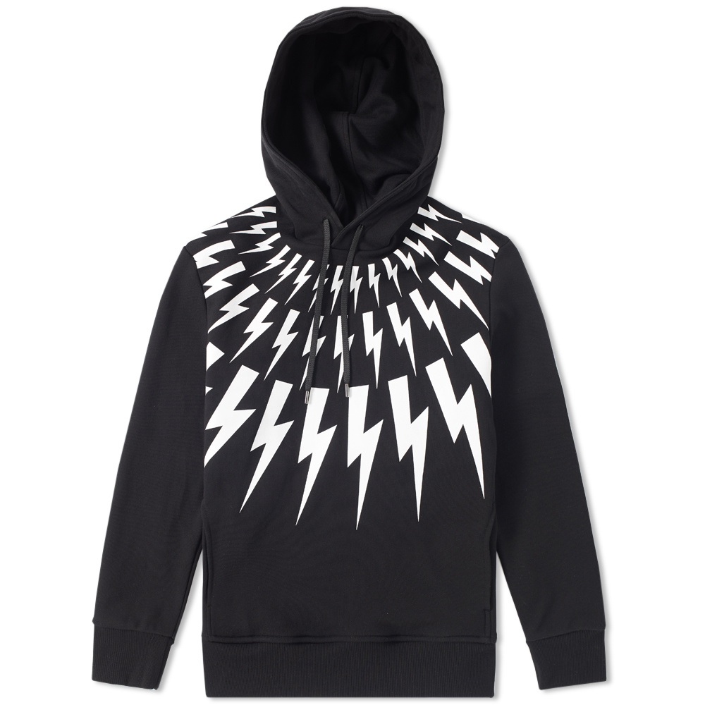 Thunderbolt-print Cotton Hoodie