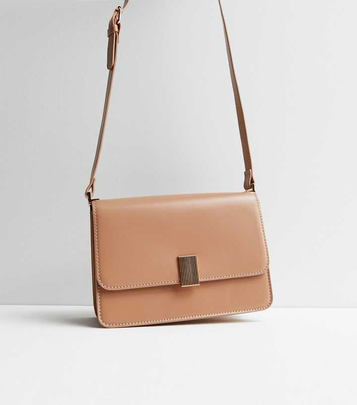 Mink Leather-Look Cross Body Bag