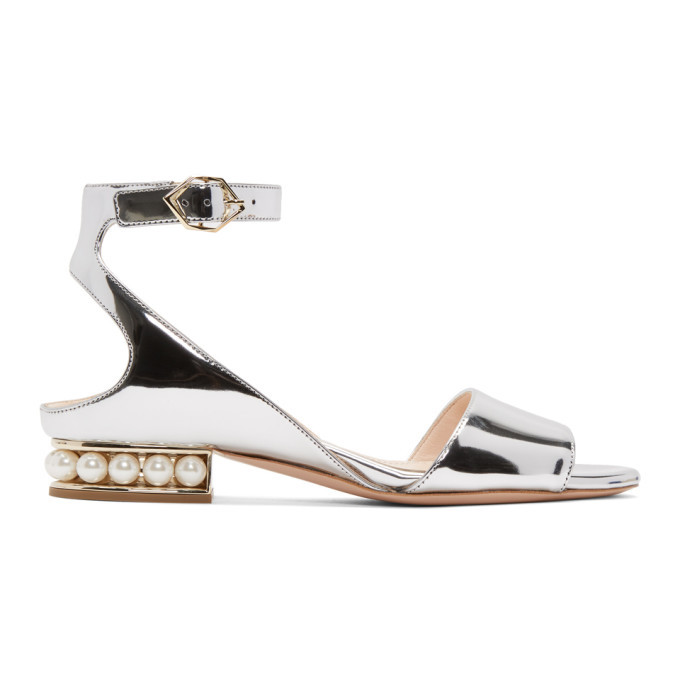 Lola Patent-Leather Studded Sandals