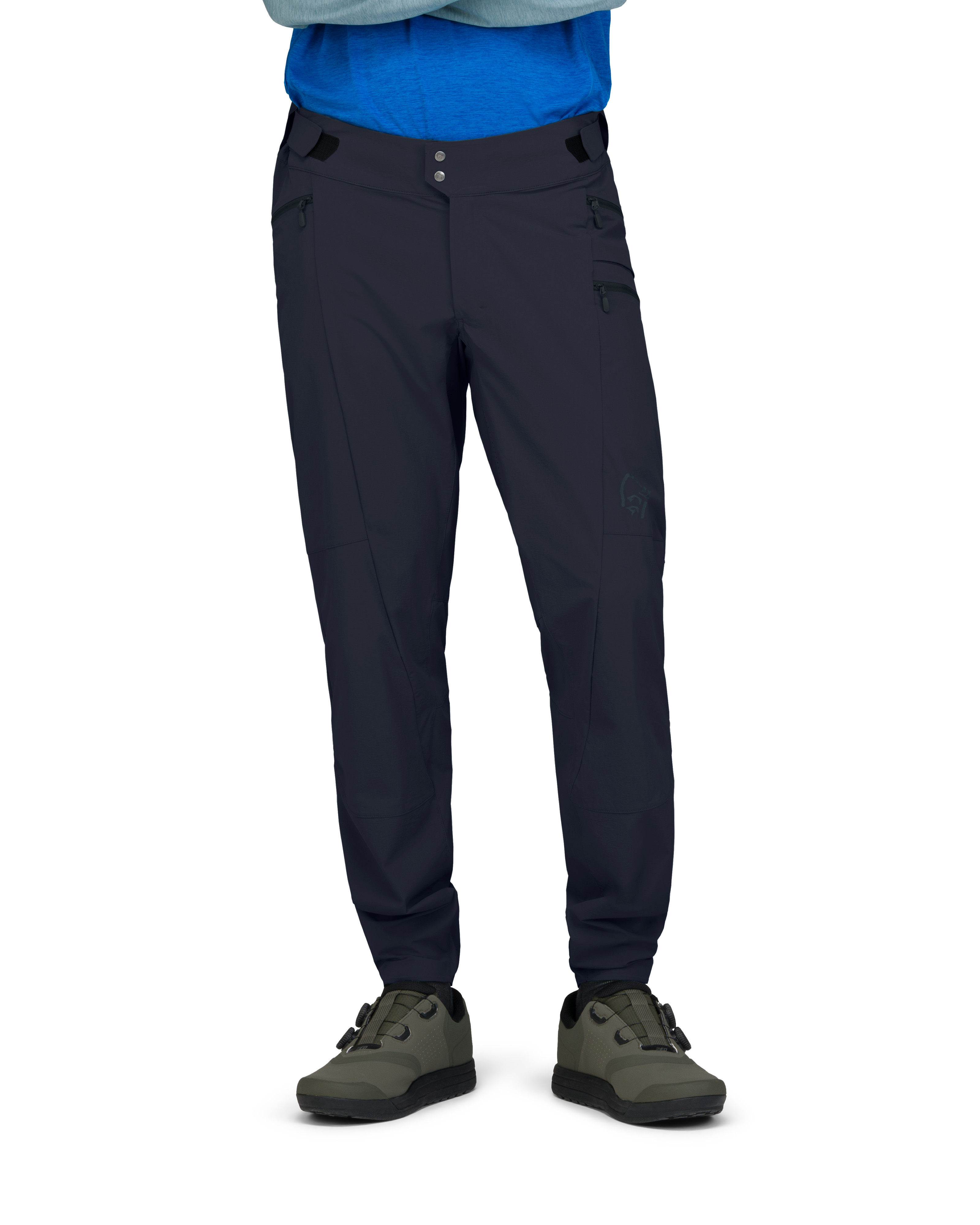 Male Model front image of fjora flex1 tech Pants Caviar Black