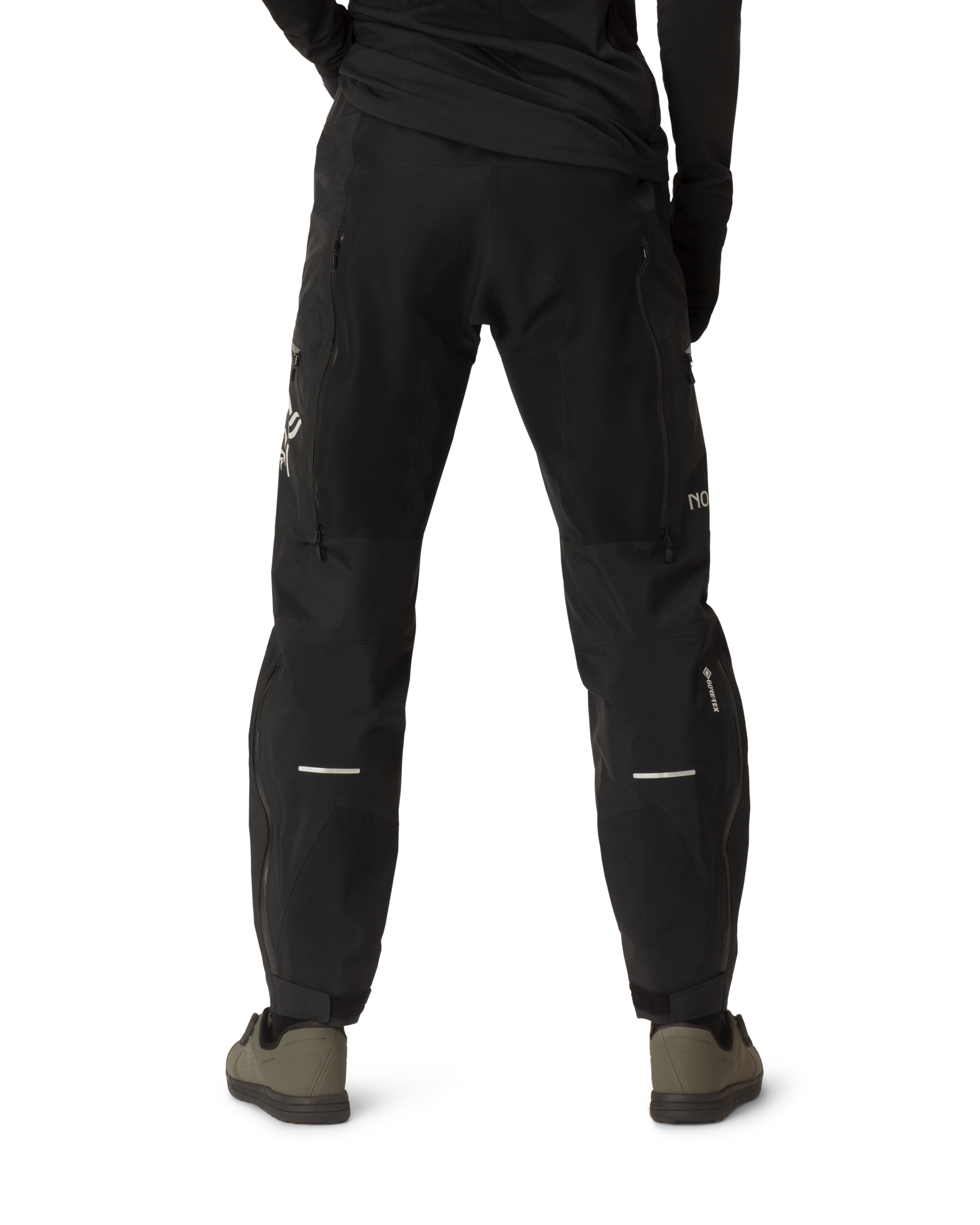 Male Model back image of fjora Gore-Tex Pro Pants Caviar Black