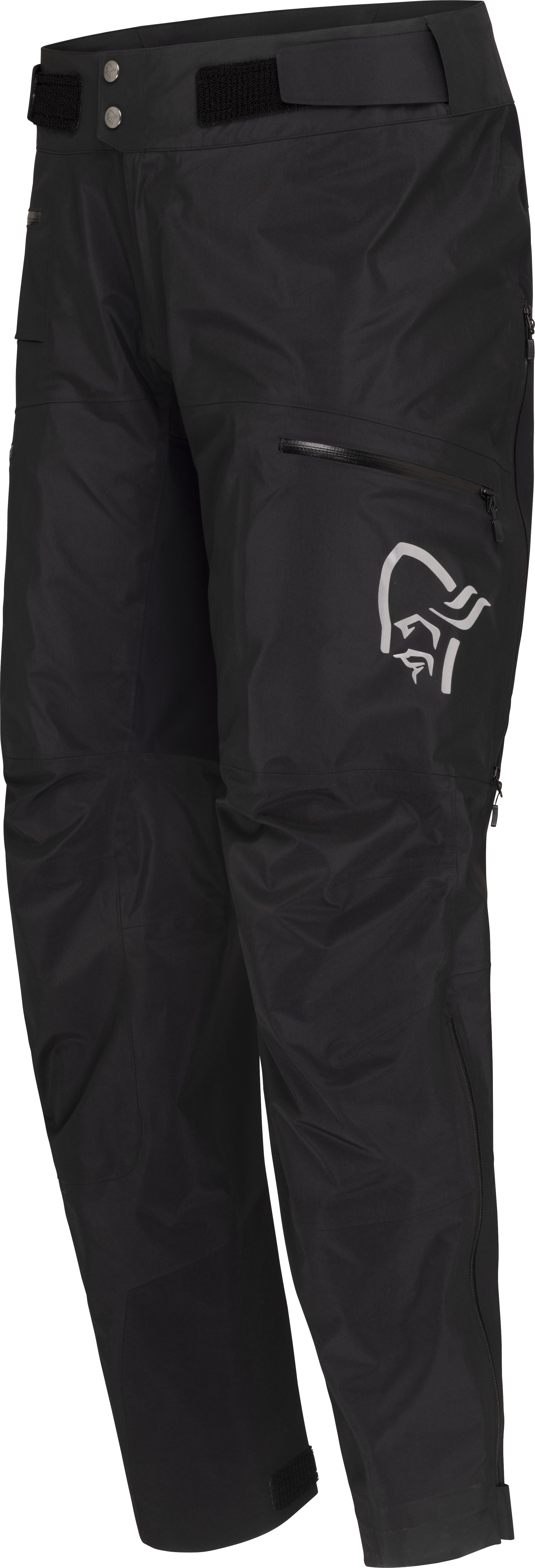 Packshot front left image of fjora Gore-Tex Pro Pants Caviar Black