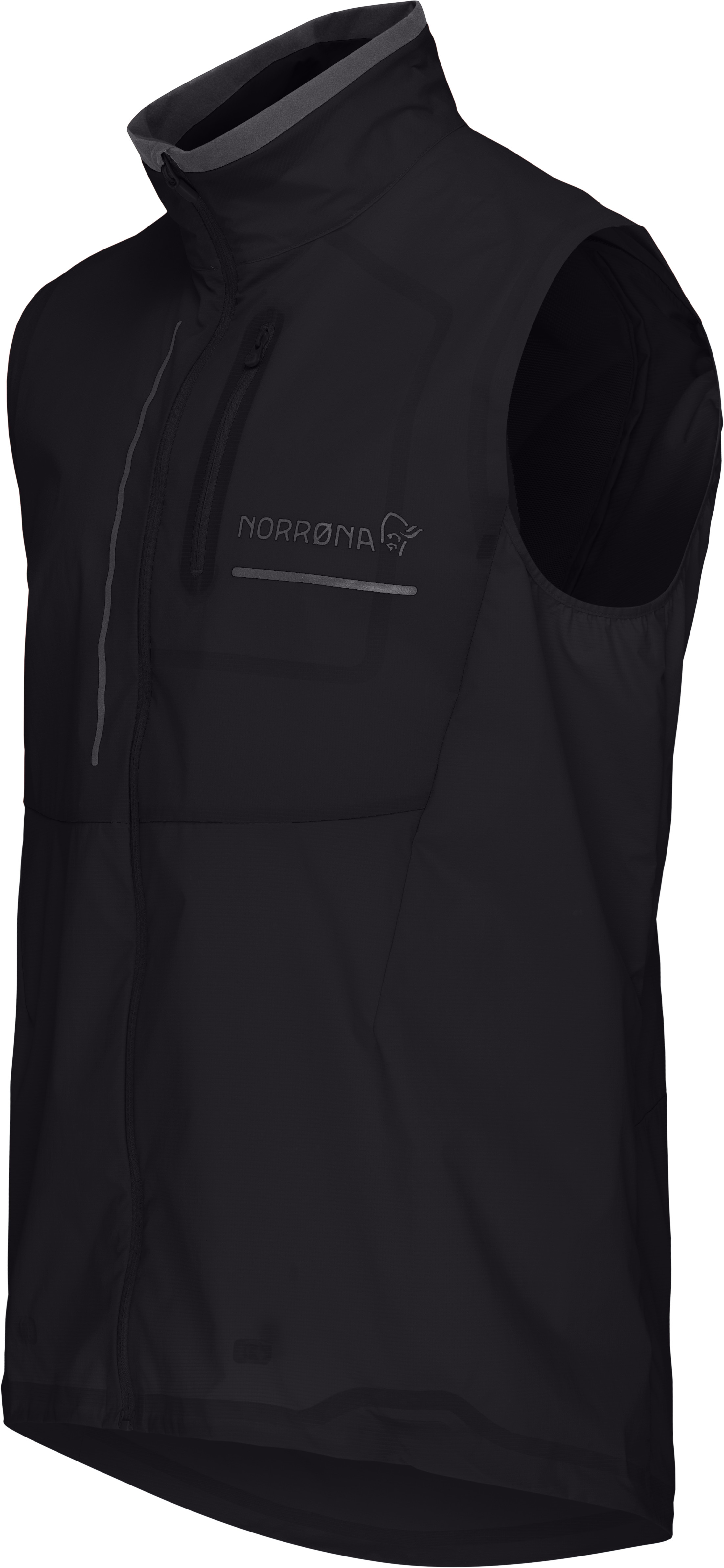 Packshot front left image of senja aero90 Vest Caviar Black