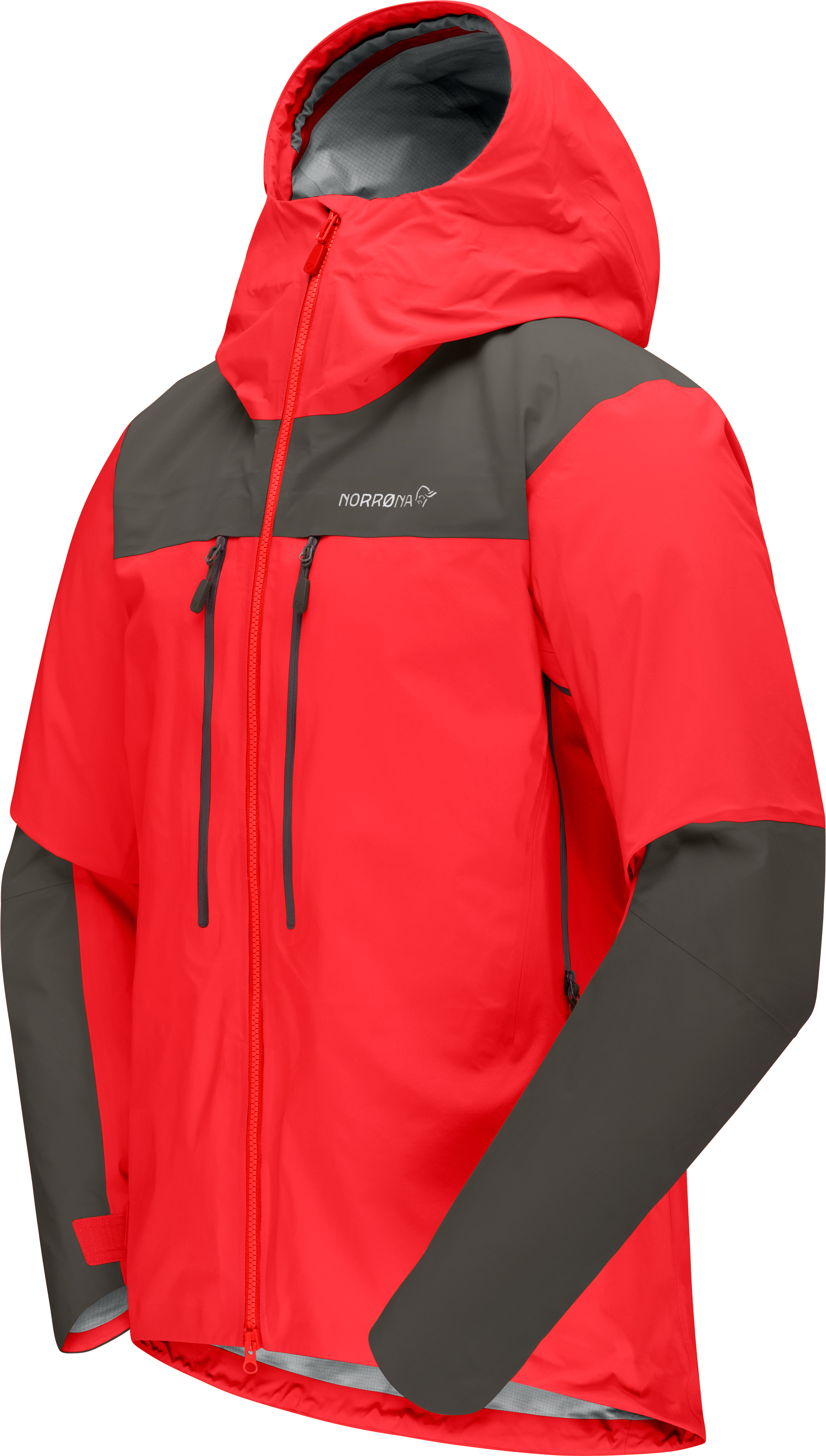 Packshot front left image of trollveggen Gore-Tex Pro light Jacket Flame Scarlet