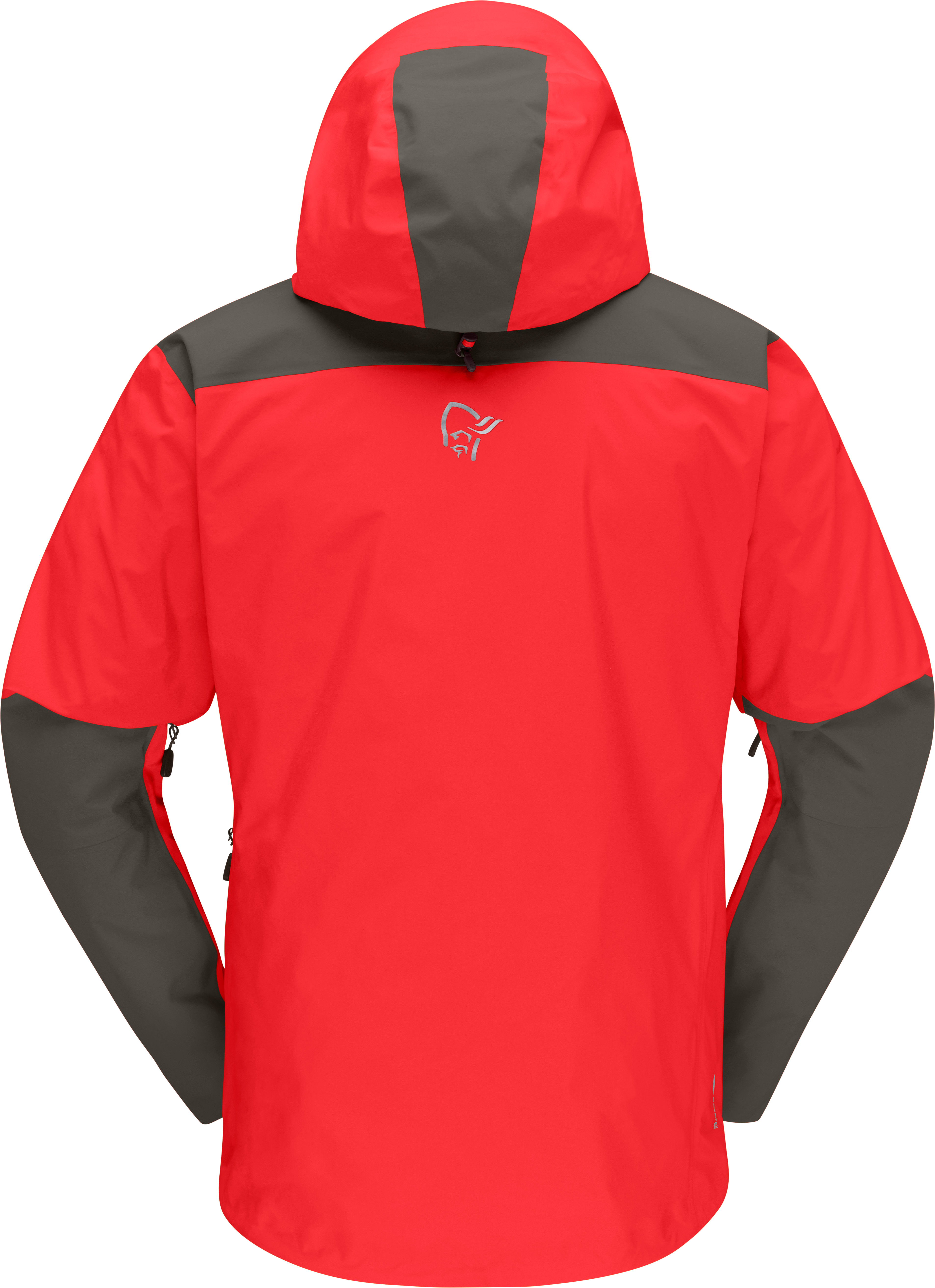 Packshot back image of trollveggen Gore-Tex Pro light Jacket Flame Scarlet