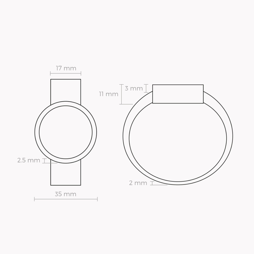 O Clock silicone strap large black