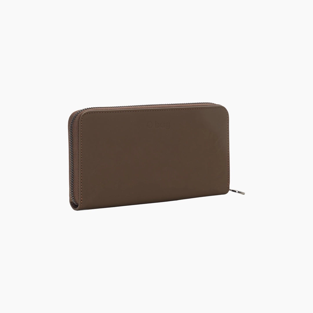 Wallet O bag wally mughetto chocolate rubberized fabric