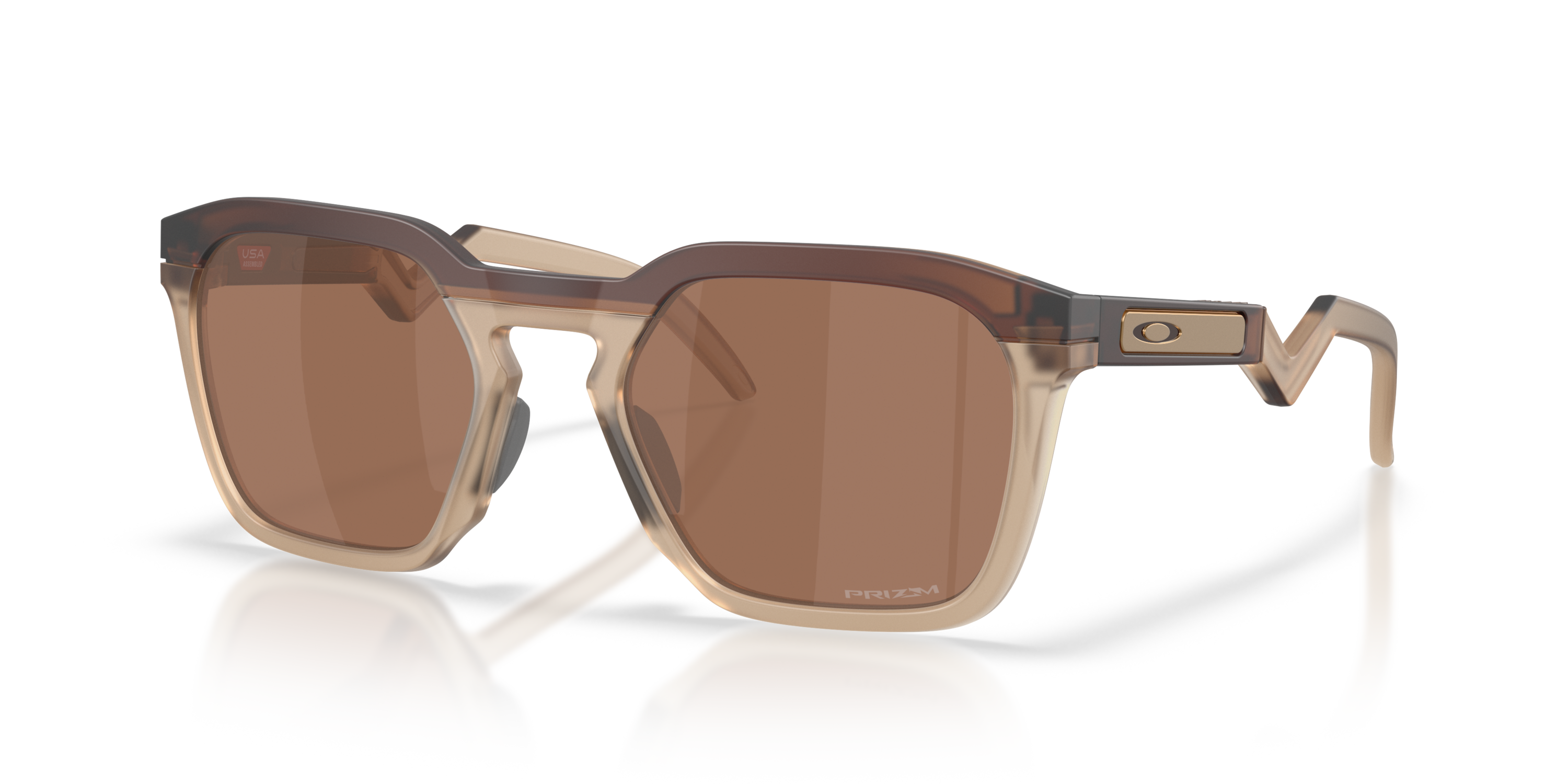 Oakley HSTN SQ Sunglasses with Matte Rootbeer Frame and Prizm Tungsten ...