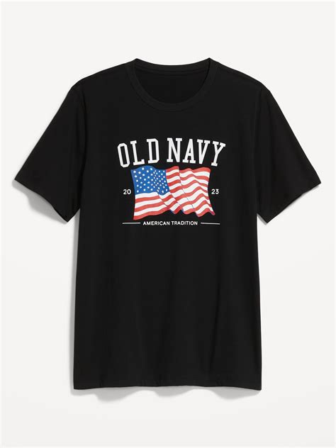 Crew-Neck Flag Logo Graphic T-Shirt