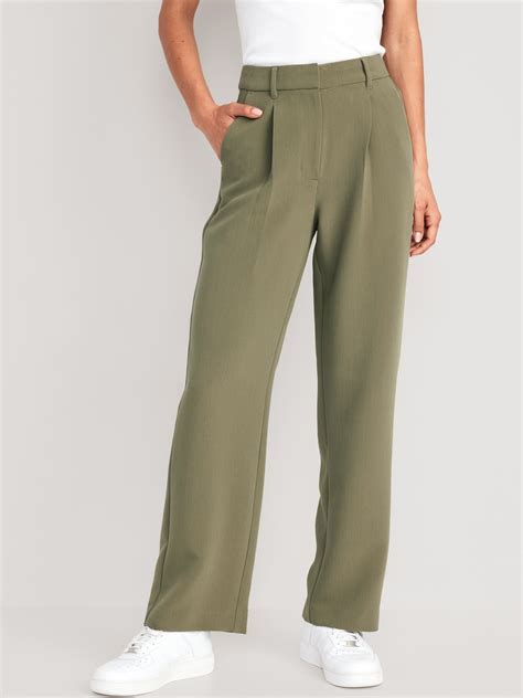 Extra High-Waisted Linen-Blend Taylor Wide-Leg Trouser Pants