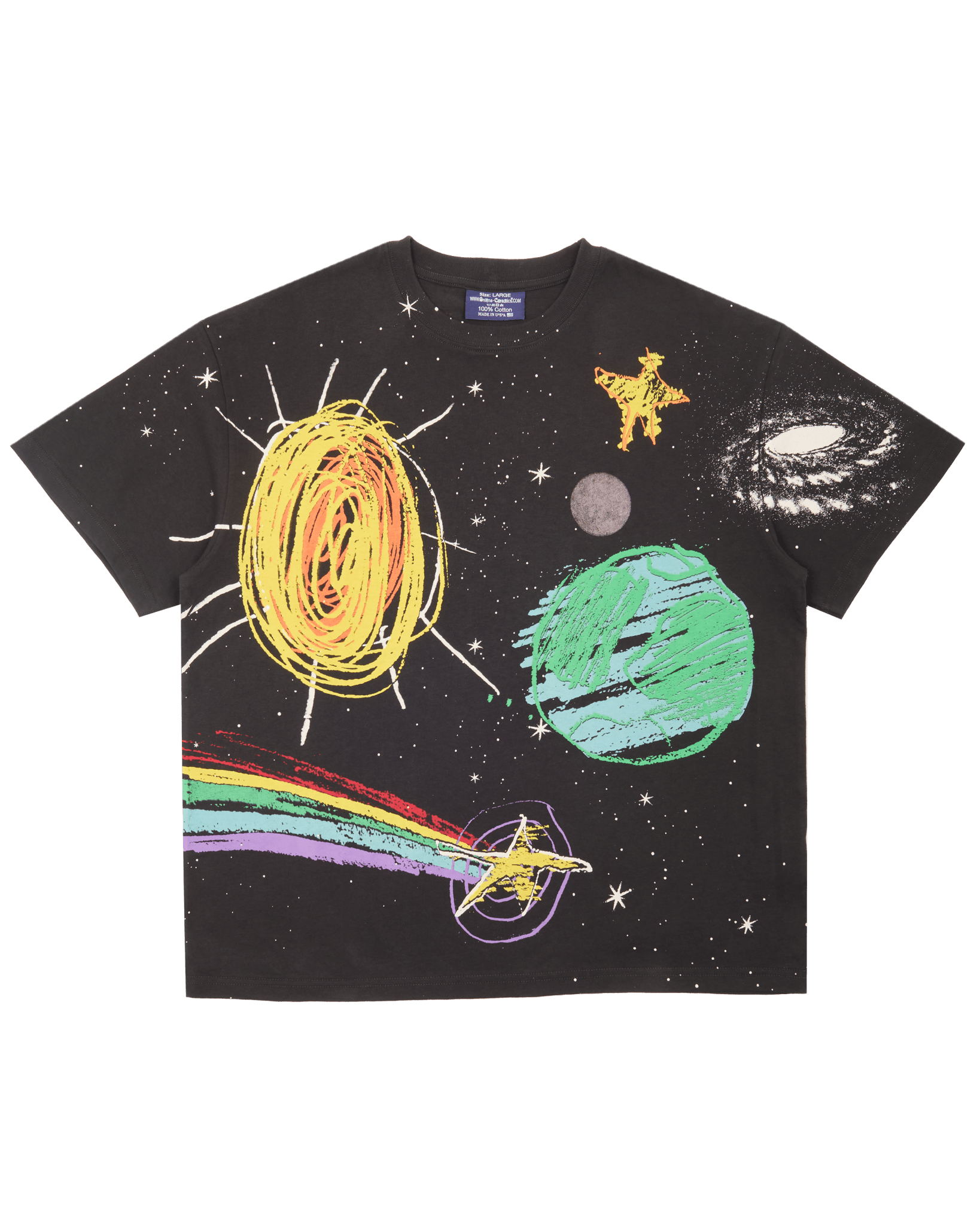 Galaxy Doodle - Off-Black Tee