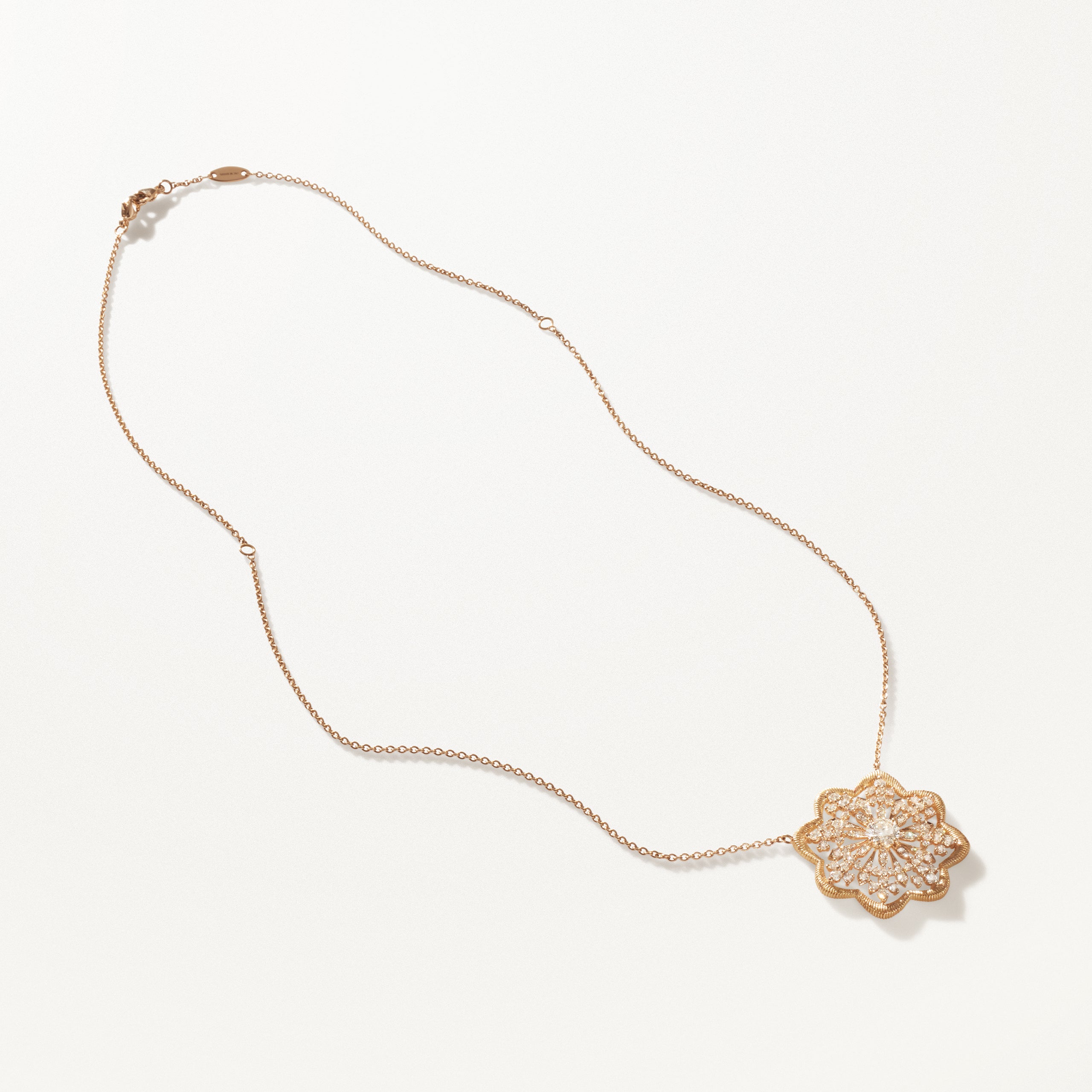 Lace Flower Medallion Necklace