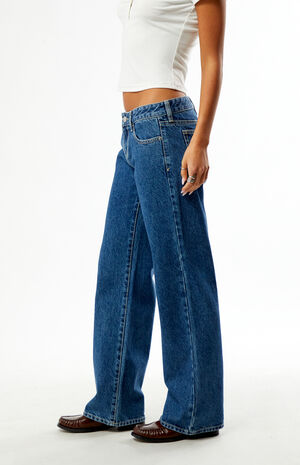 Side view — the wider leg opening lands with an easy stack.