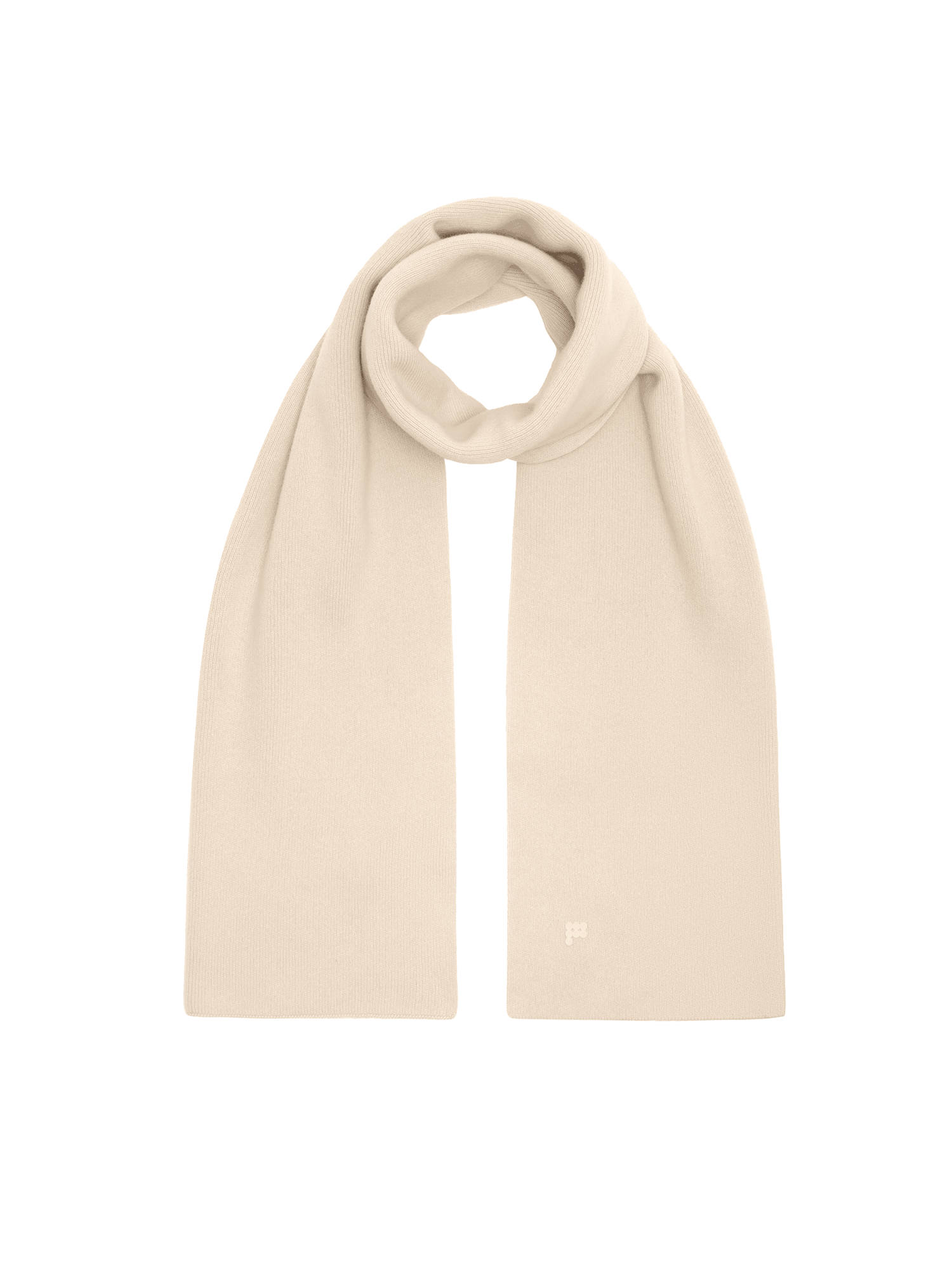 Recycled Cashmere Scarf—ecru ivory