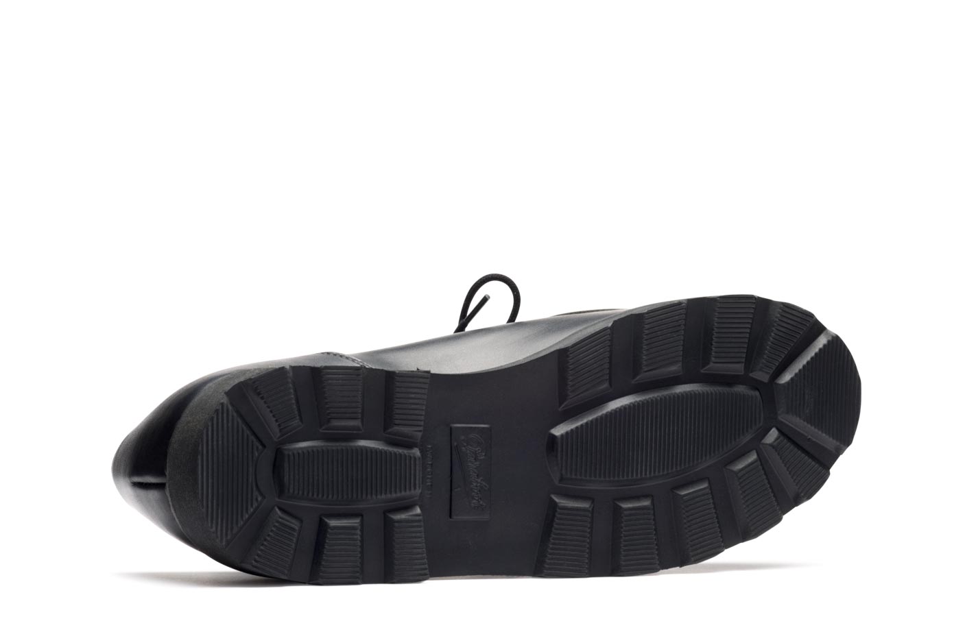 Outsole detail with Paraboot’s rugged rubber tread.