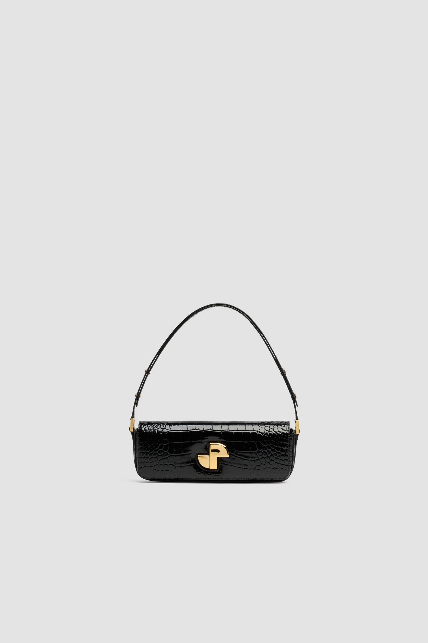 Le Lock bag in crocodile-embossed leather