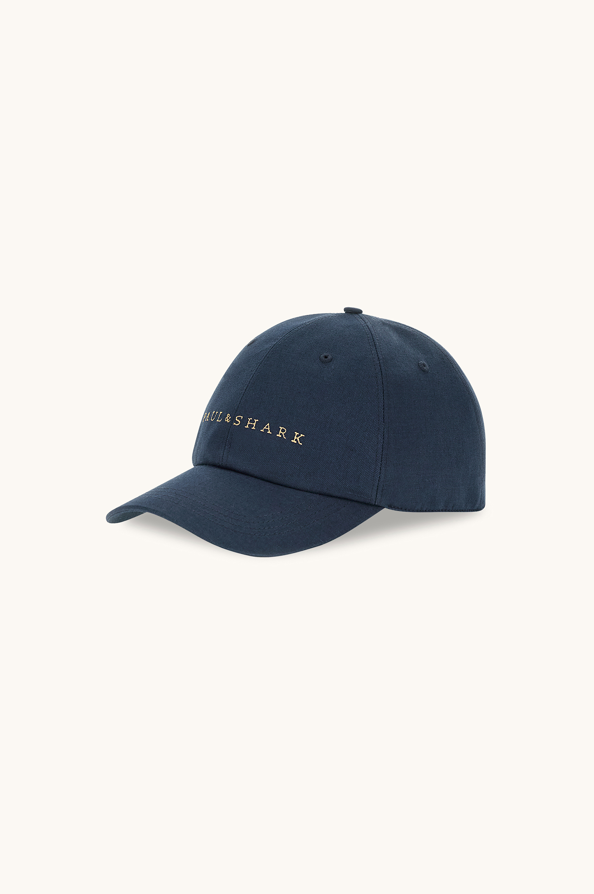 Baseball cap in fresh linen and cotton with logo embroidery