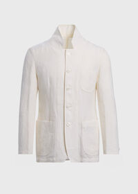 Linen Stand Collar Jacket