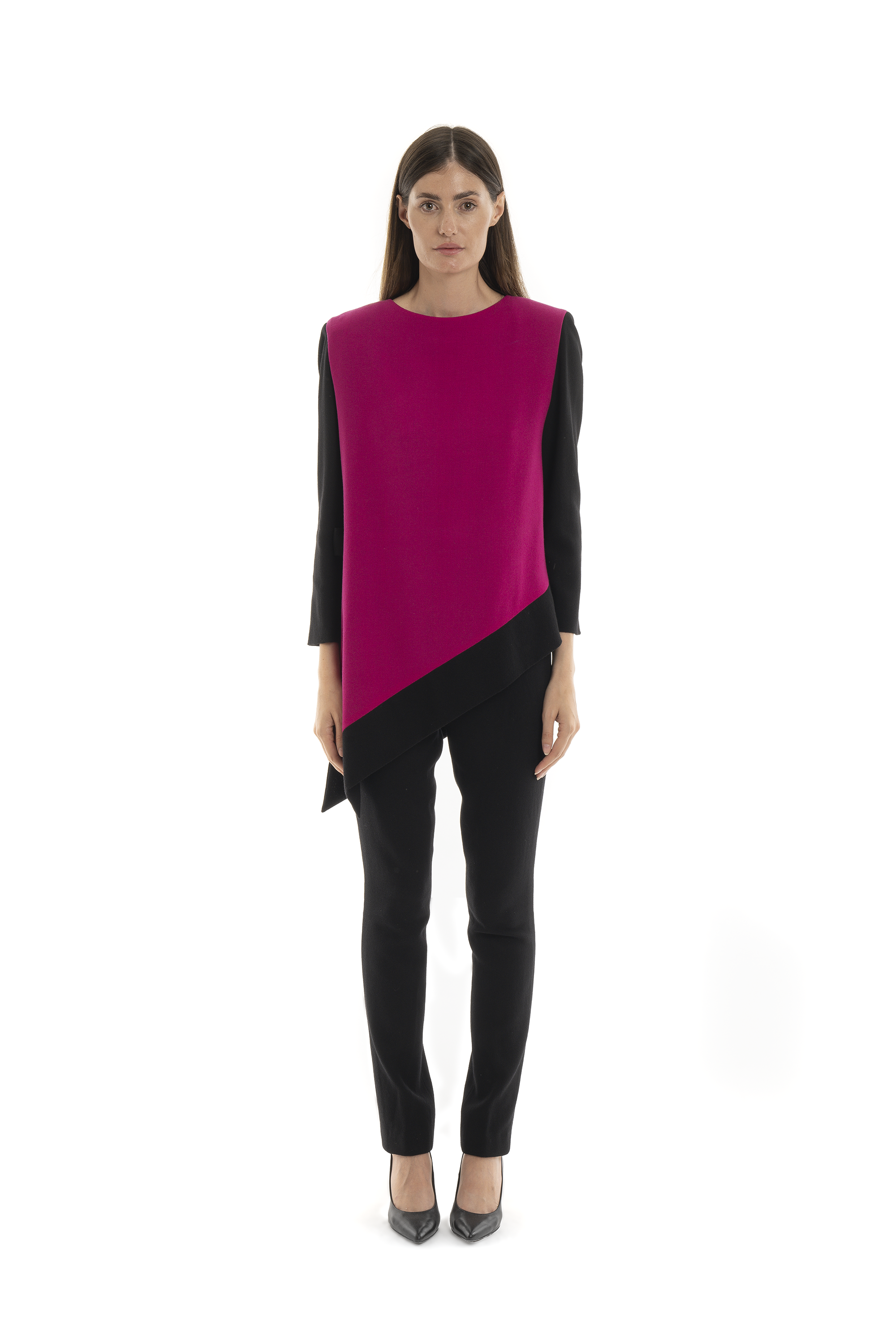 Asymmetric wool tunic — Héritage 4