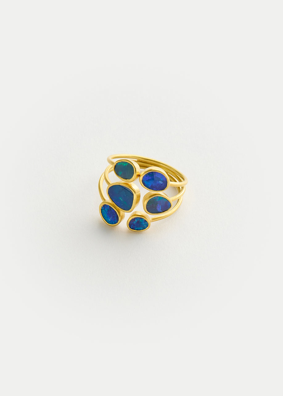 18kt Gold Alectrona Opal Large Almost Ring
