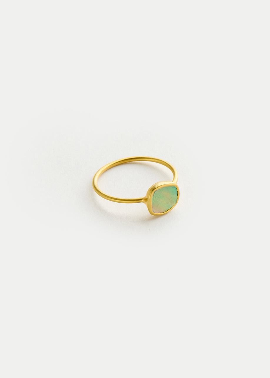 18kt Gold Beachcomber Abalone Shell Cup Ring