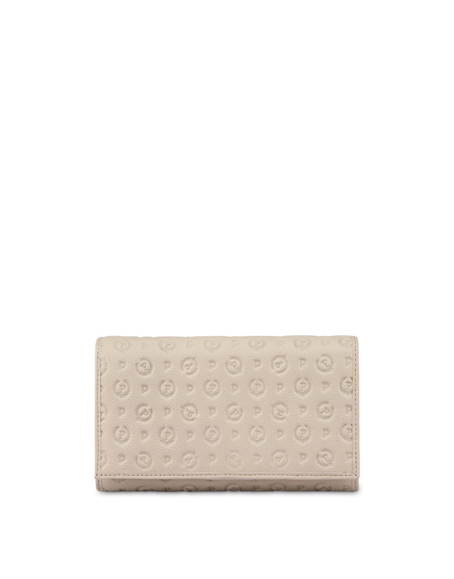Heritage Logo Embossed Wallet Ivory