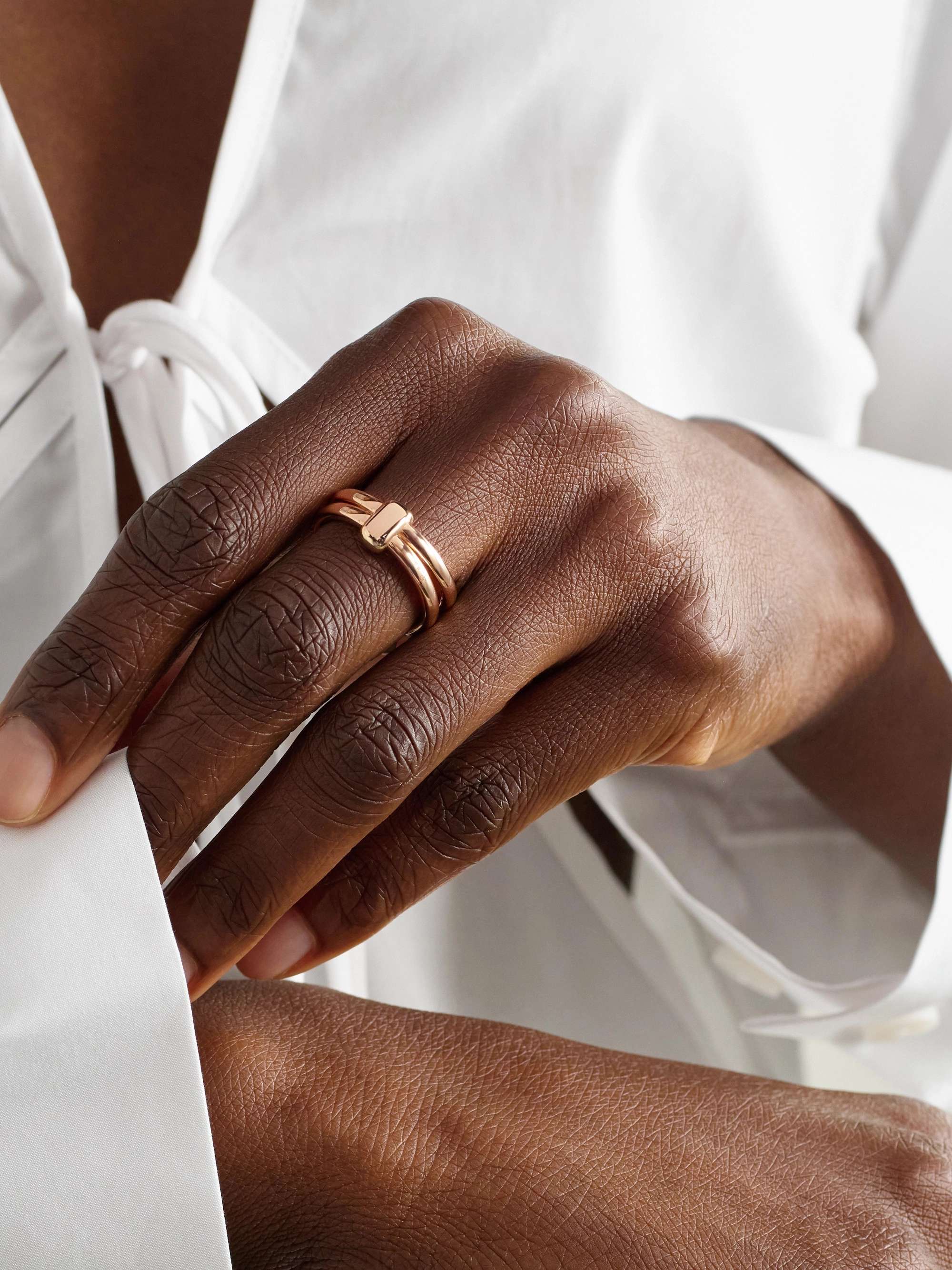 Together 18-karat rose gold ring