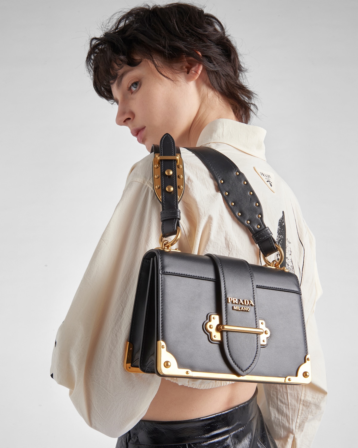 Worn cross-body — the compact, jewel-like evening proportion