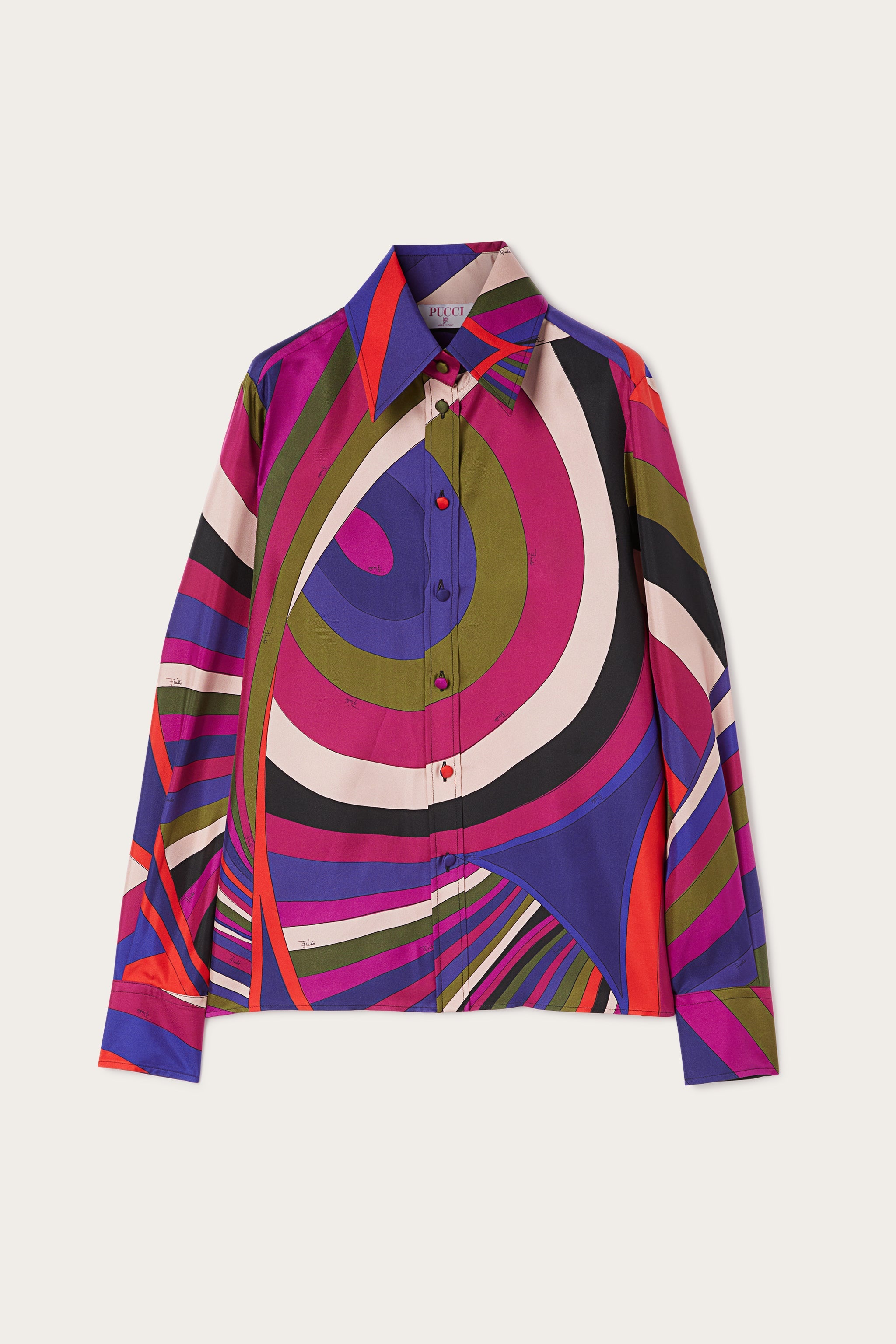 Iride Print Silk Twill Shirt