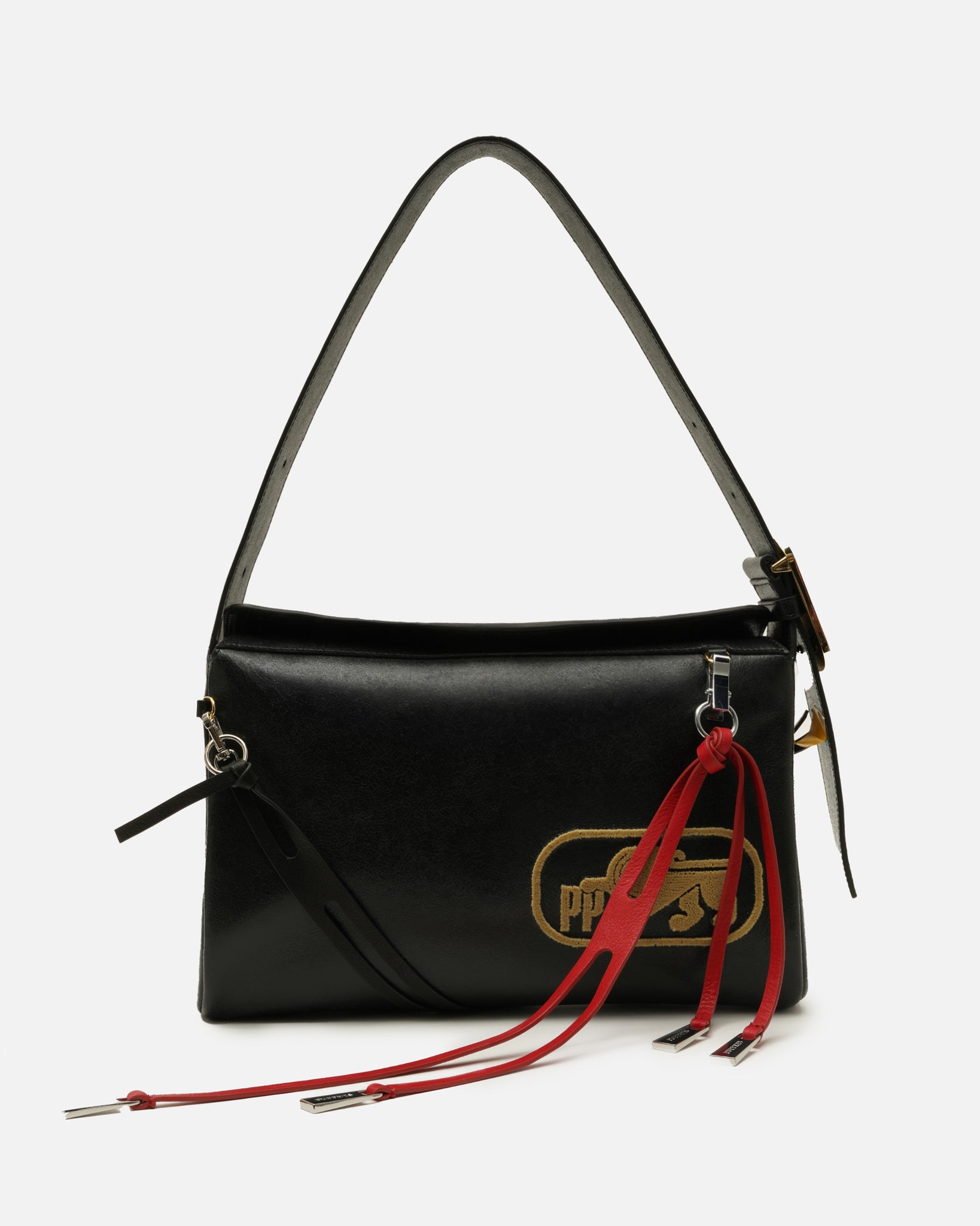 East/West Leather Pillow Bag