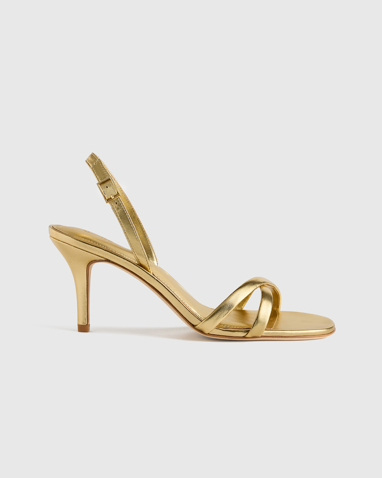 Italian Leather 75mm Slingback Heeled Sandal