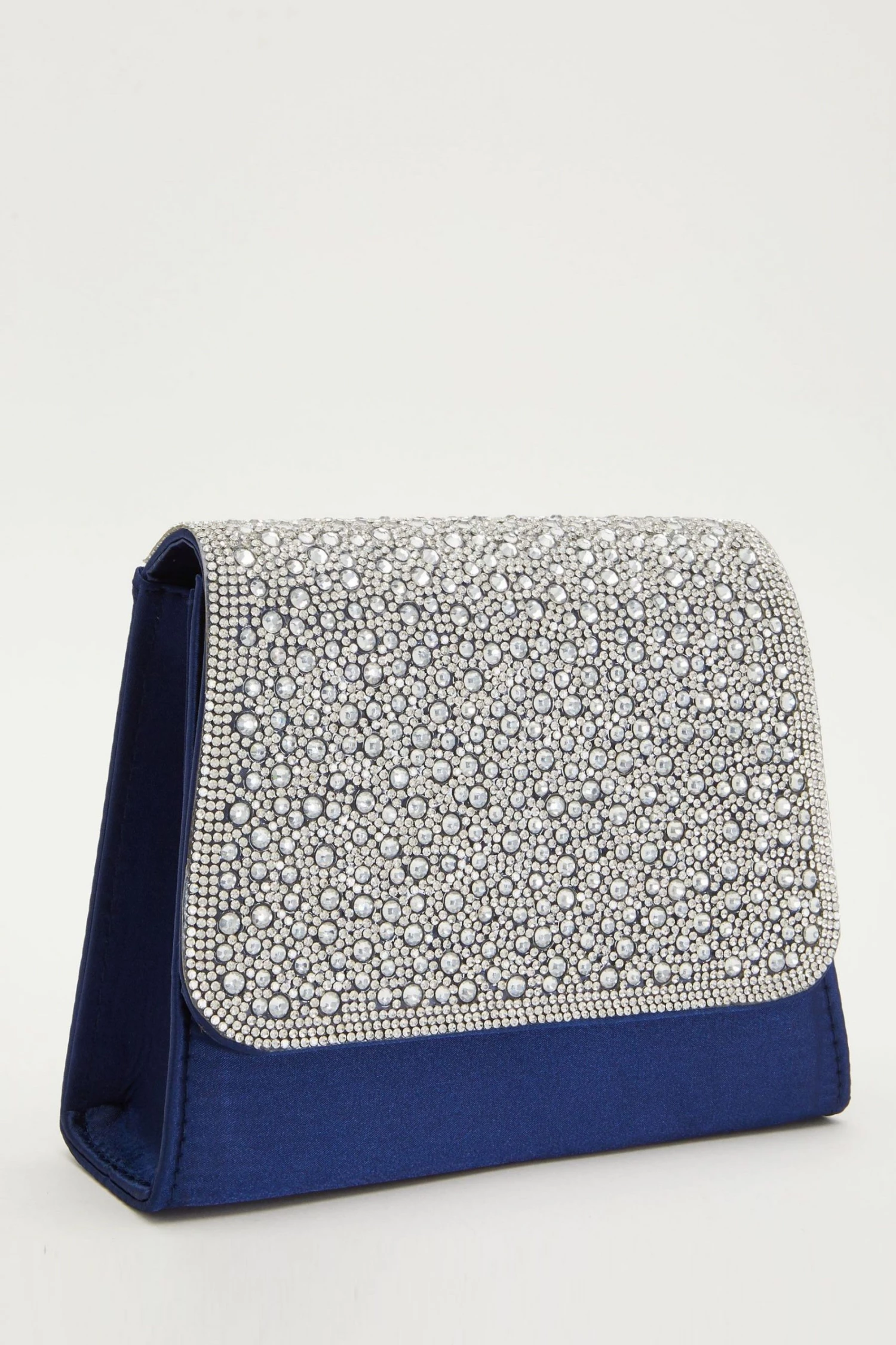 Blue Shimmer Diamante Bag