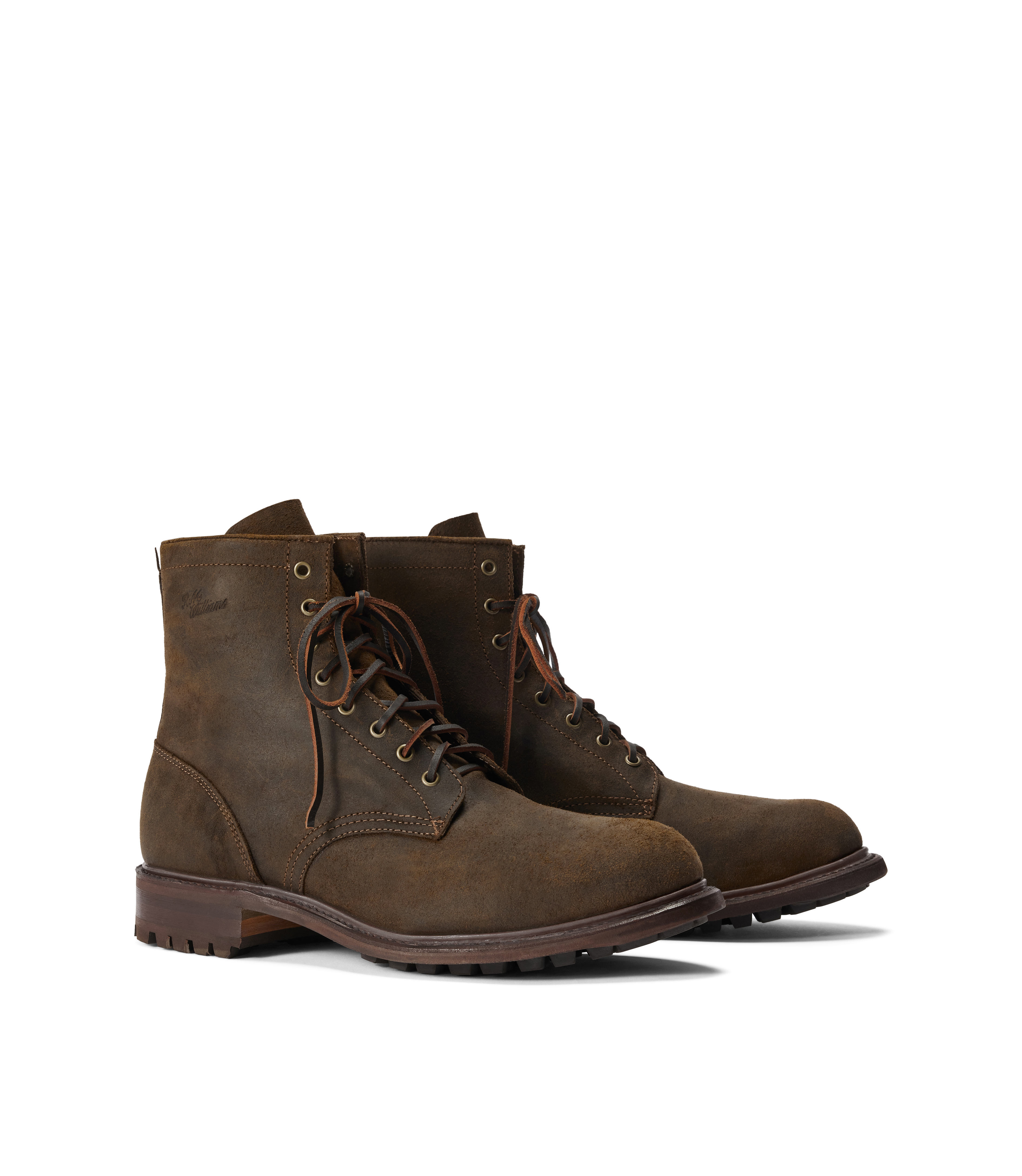 Rigger Commando boot – stone waxed suede