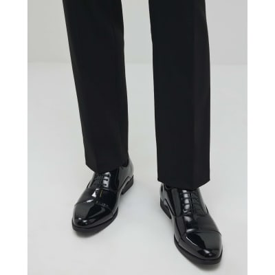 Black Smart Patent Derby Shoes
