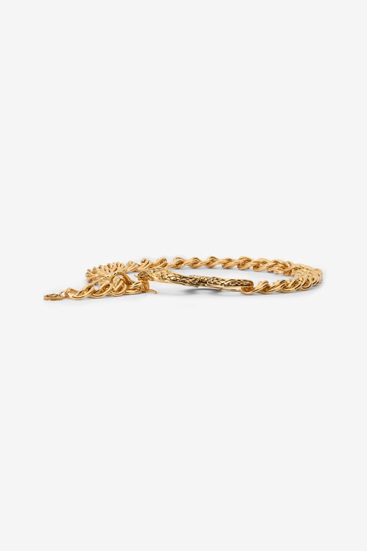 Antique Gold Chain Belt with Snake Detail
