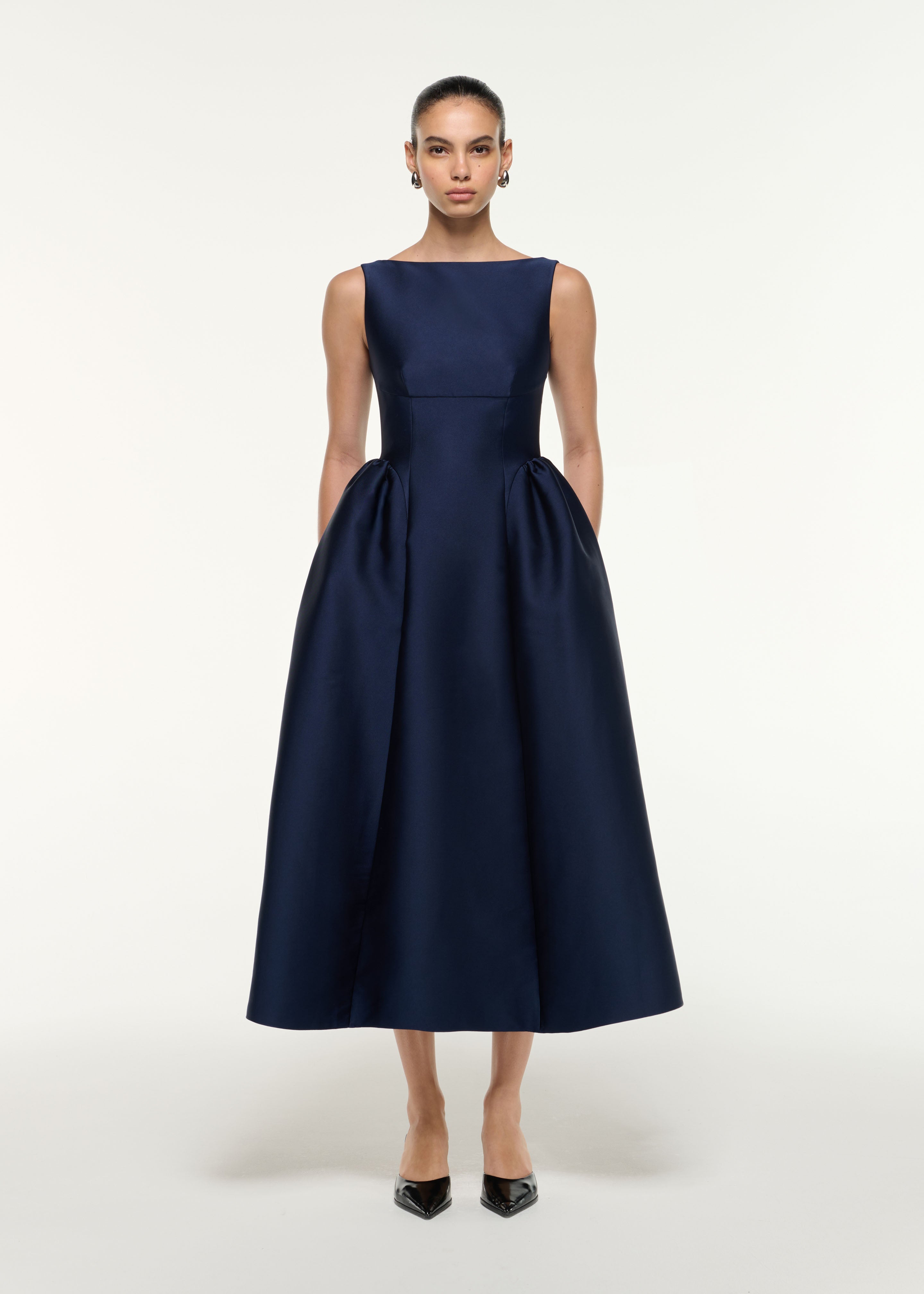 Taffeta Midi Dress