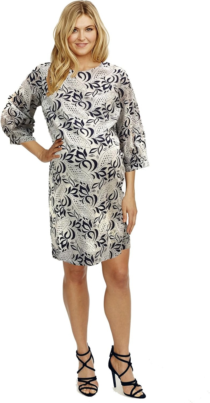 Kelly Dress - Navy White
